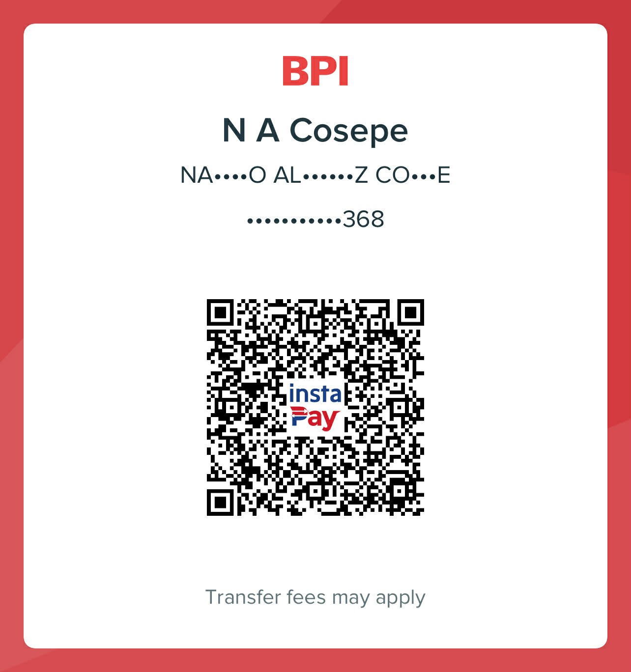 BPI QR for N A Cosepe